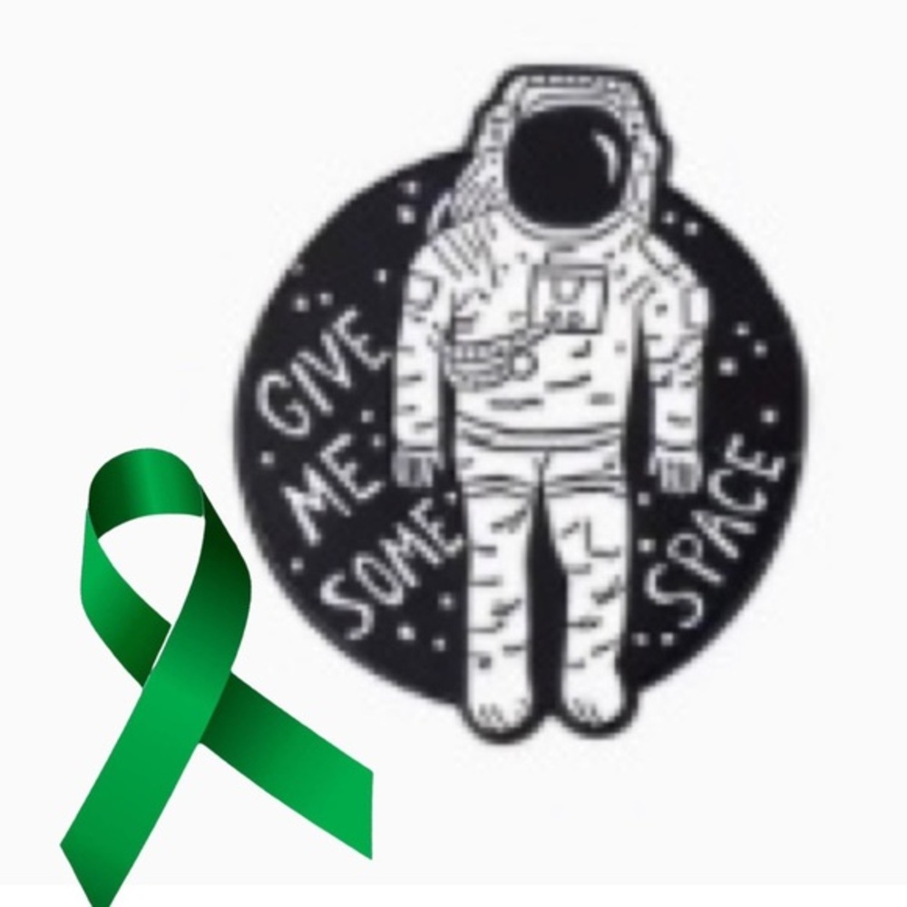 Give Me Space x Mental Health Matters colorful enamel cartoon pin lapel brooch